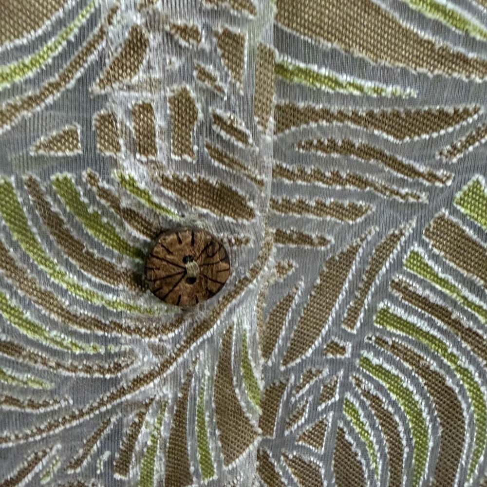 Multiples Women’s Sheer Leaf Print Button Front J… - image 4